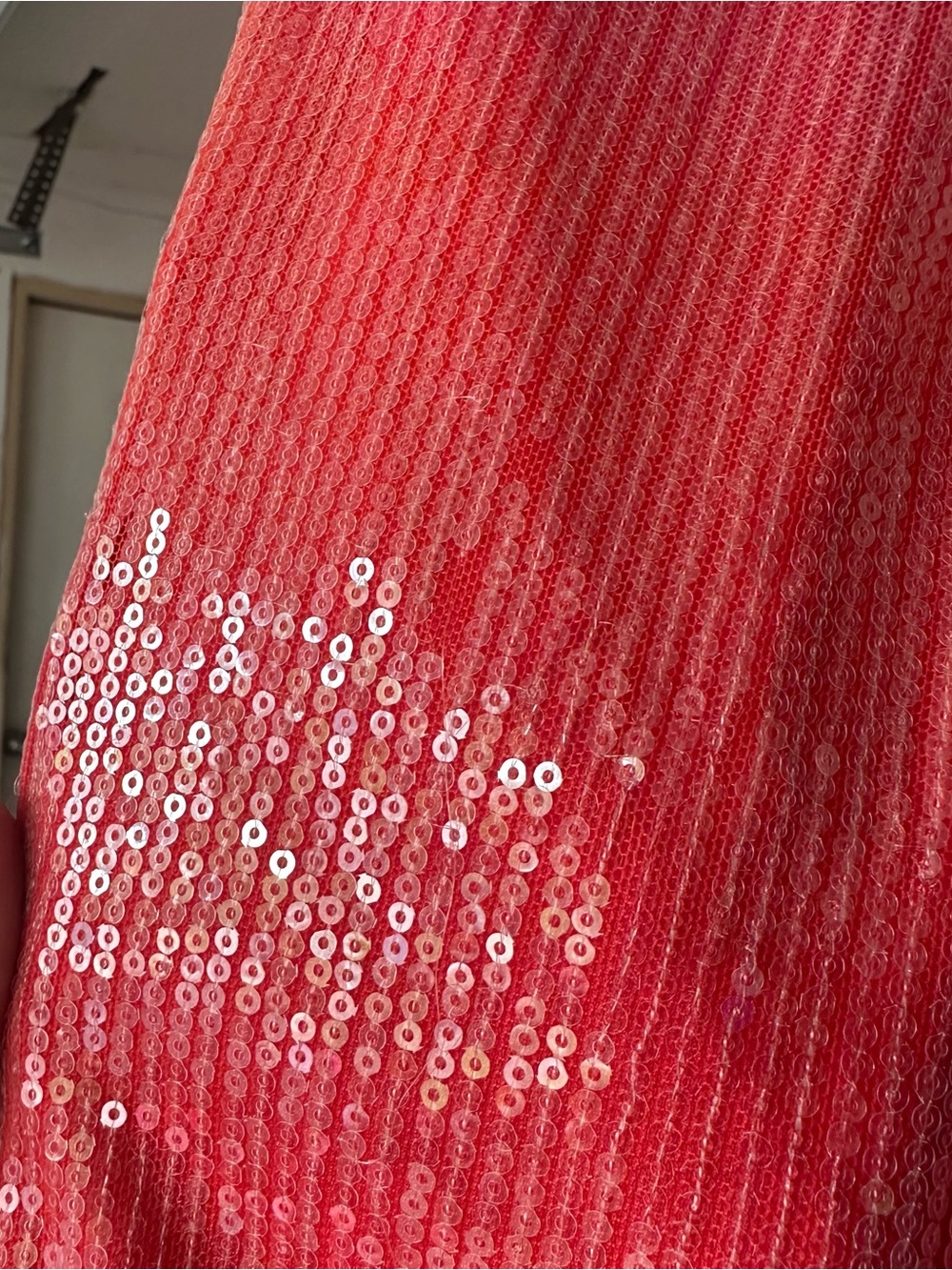 Eloquii Halter Sequin Midi Slip Dress Coral Ombre Size 14 Cocktail Party - Picture 7 of 8